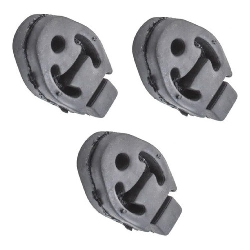 Kit 3 Coxim Borracha Escapamento Focus 2000 2001 2002 2003 /