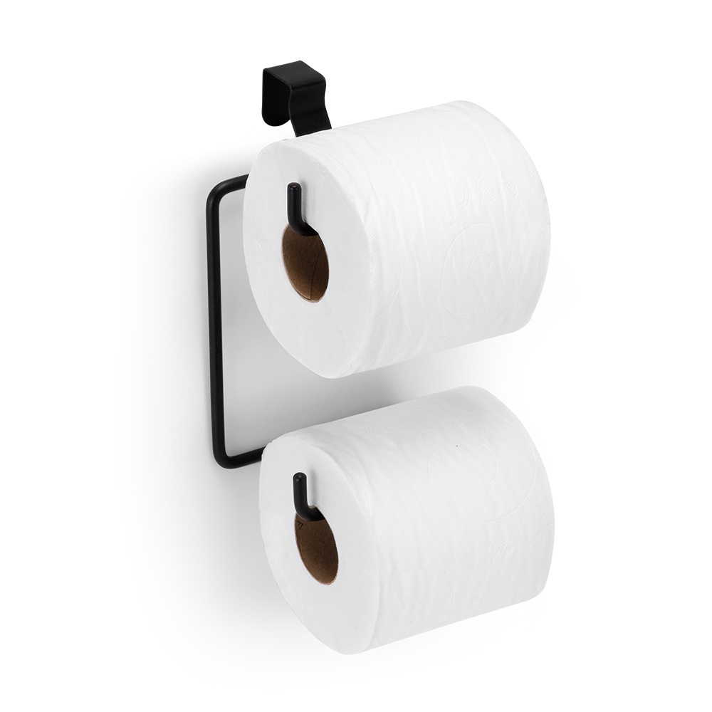 Suporte/Porta Papel Higiênico Duplo Para Caixa Acoplada/Black em Oferta na Shopee