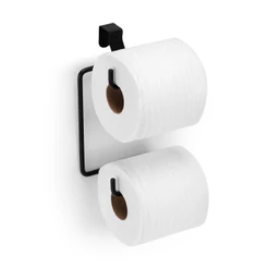 Suporte/Porta Papel Higiênico Duplo Para Caixa Acoplada/Black