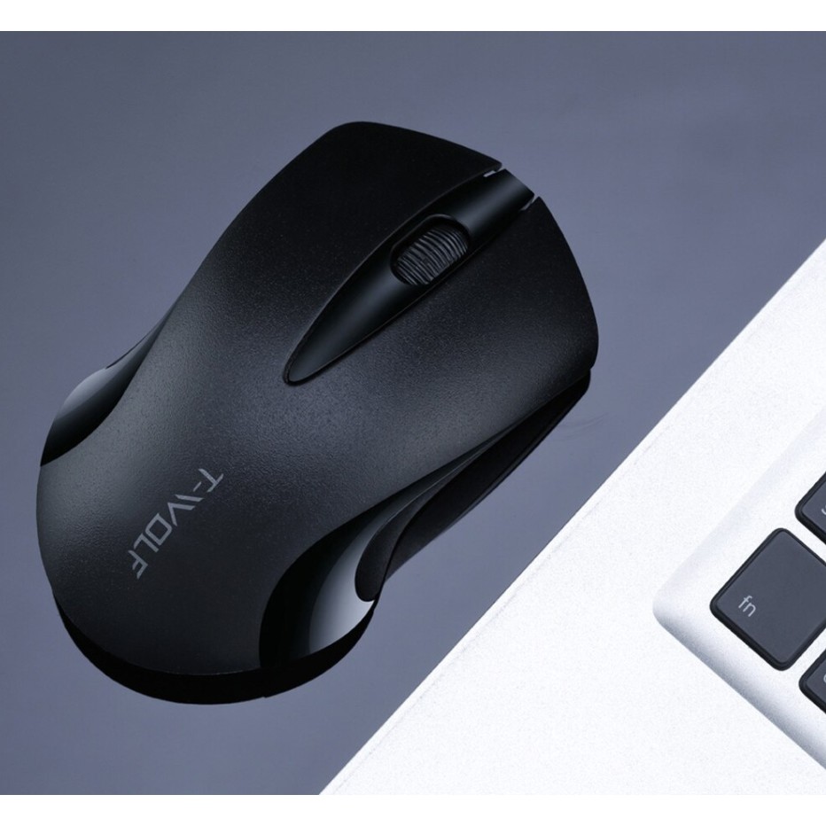 Mouse Q2 T-Wolf ergonômico 3 teclas 1600dpi 2.4ghz escritório aula sem fio 10m