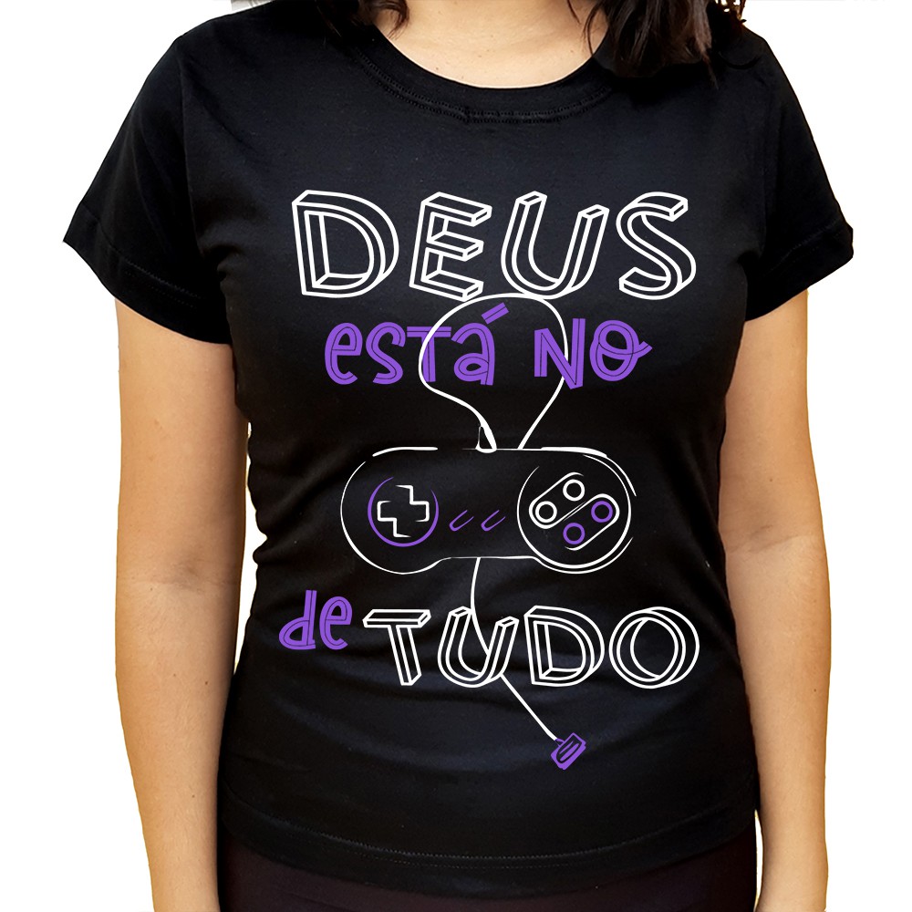 Camiseta Feminina Moda Evangélica Blusa Deus Está No Controle Estampada |  Shopee Brasil