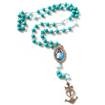 Terço Santa Sara De Kali - Cristal 8mm - TERÇO Colar em Oferta na Shopee