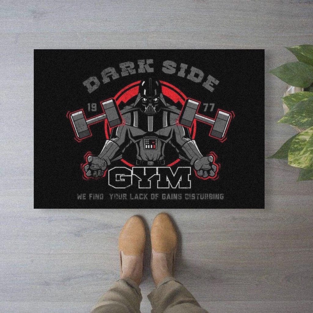 Tapete capacho para porta de entrada - Dark Side Gym Star Wars