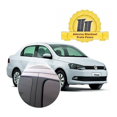 Adesivo Blackout Coluna Porta Preto Fosco Poroso Vw Voyage