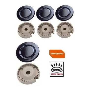 Kit Queimadores + Tampas Brastemp 4 Bocas Clean Bf050bbuna