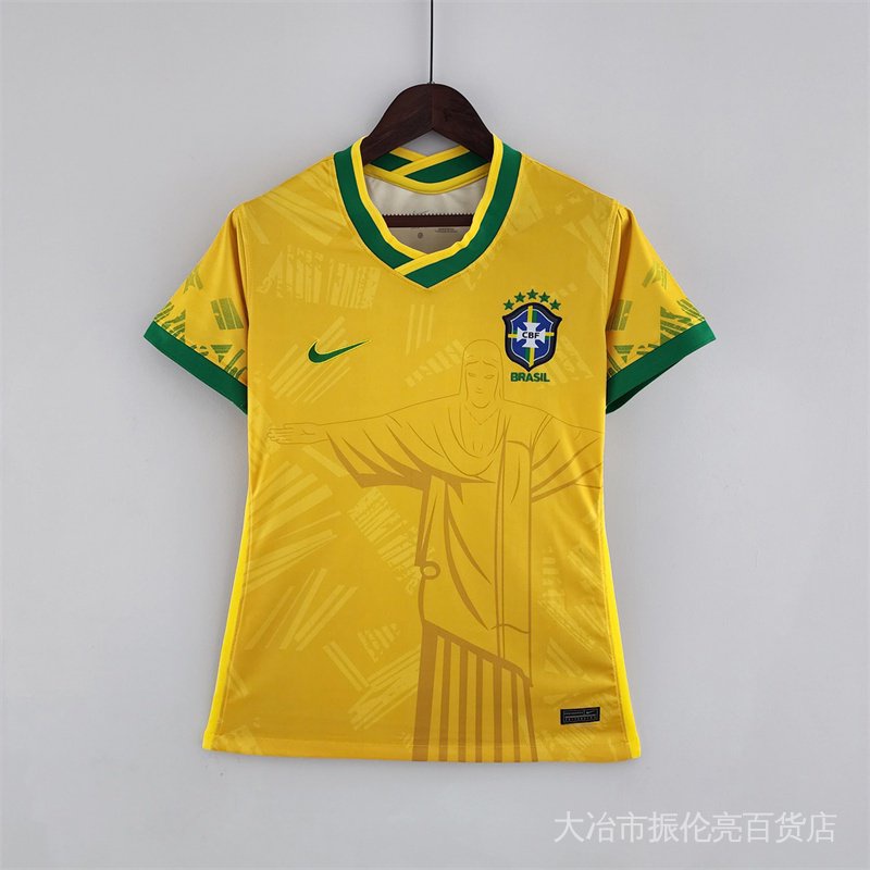 Versão Tailandesa ~ 2022 Mulheres Do Brasil Camisa De Futebol Amarela Clássica