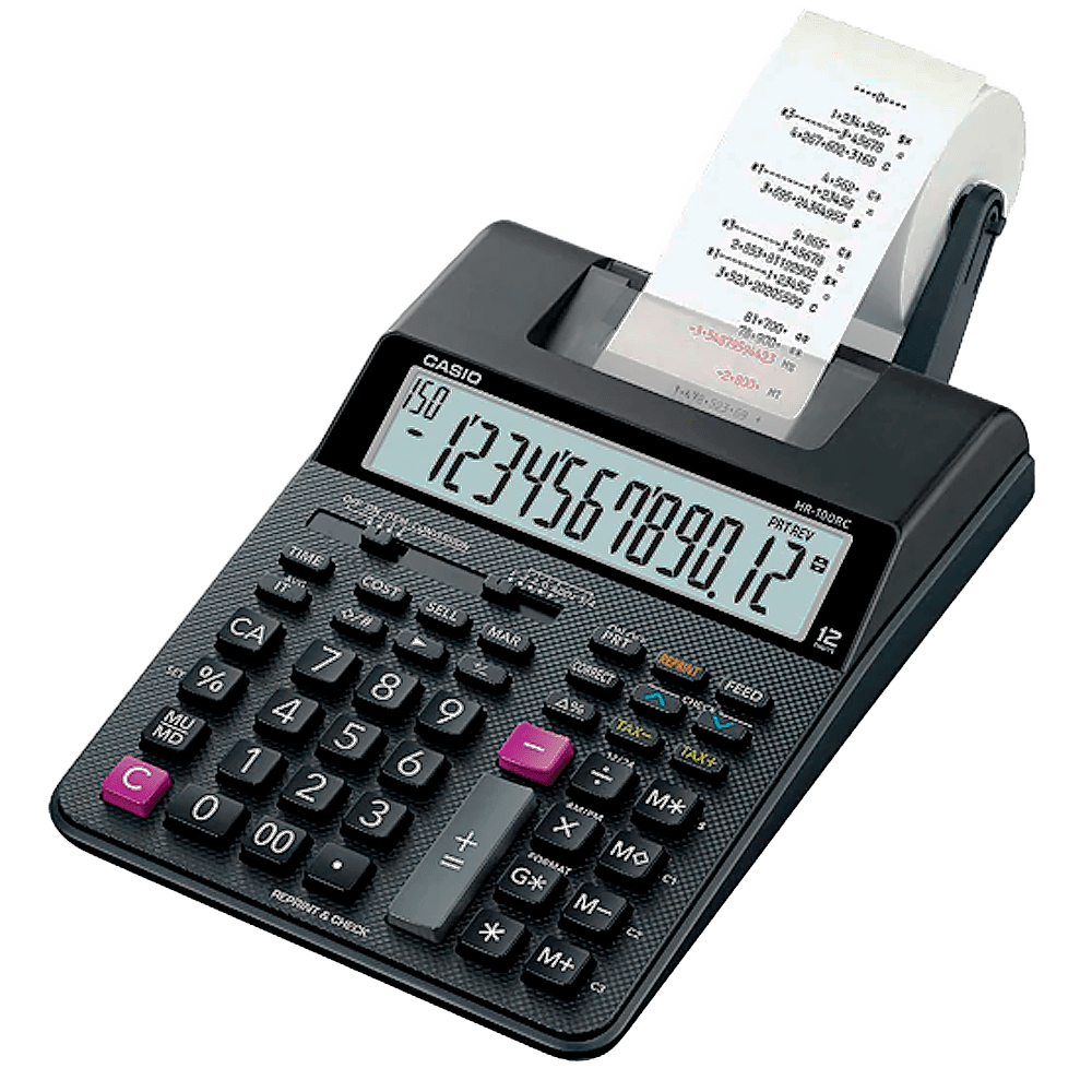 Calculadora De Mesa Com Bobina 12 Dígitos HR-100RC Casio | Shopee Brasil