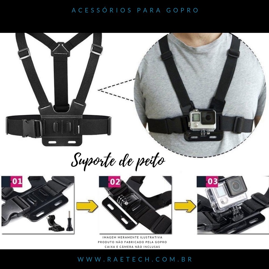 Cinturão Suporte Peitoral GoPro