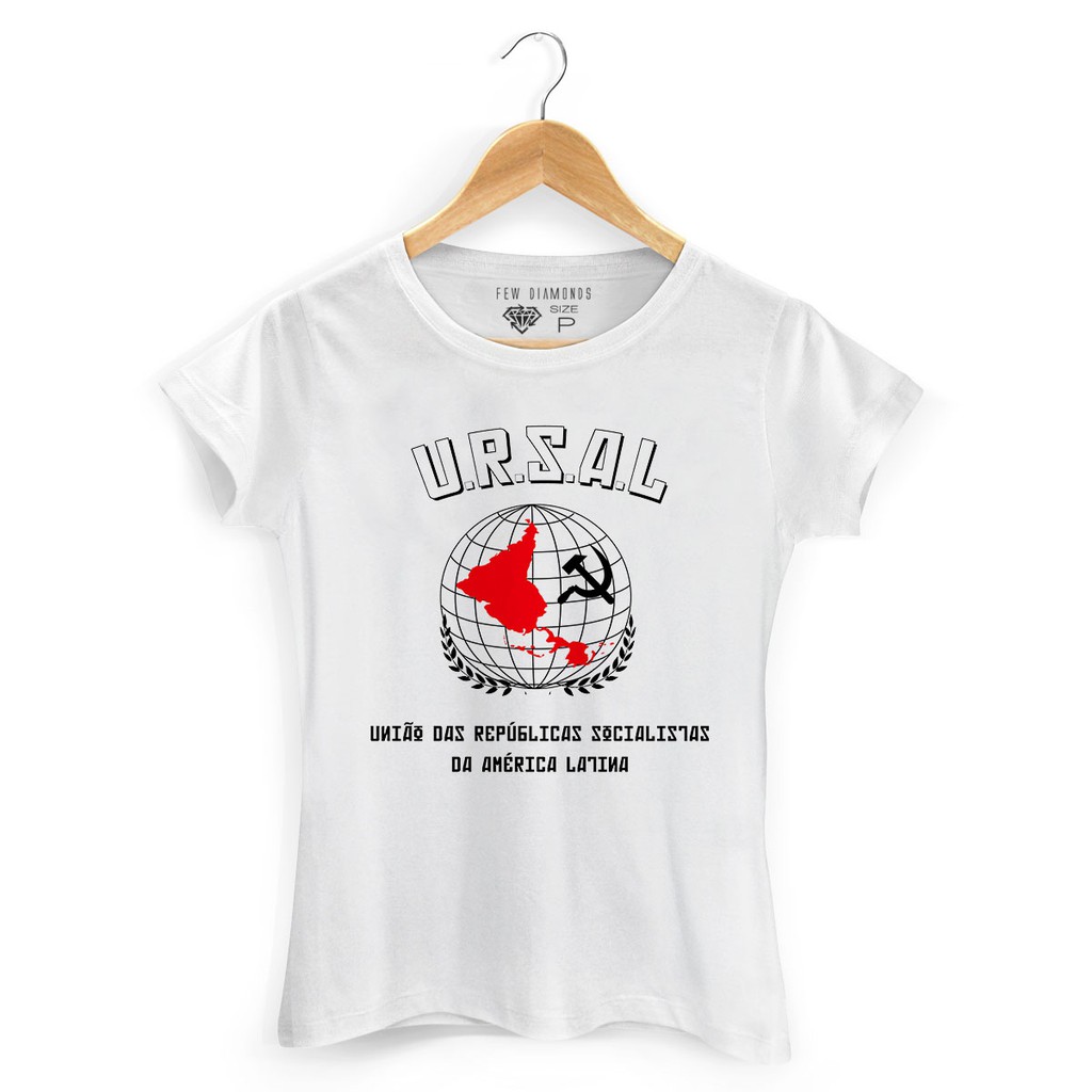 Camisa Ursal Feminina Camiseta União das Repúblicas Socialistas da América Latina Baby Look