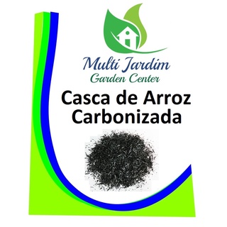 500gr Casca de Arroz Carbonizada - Substrato Orgânico - Rosa do Deserto - Suculenta etc