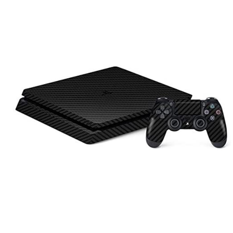 SKIN PREMIUM - ADESIVO FIBRA DE CARBONO PRETO SONY PLAYSTATION 4 SLIM
