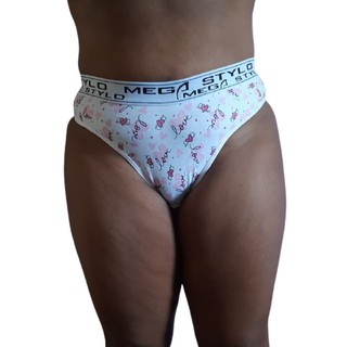 Kit 5 Calcinha De Cos Alto Cotton Algodão GG Plus Size