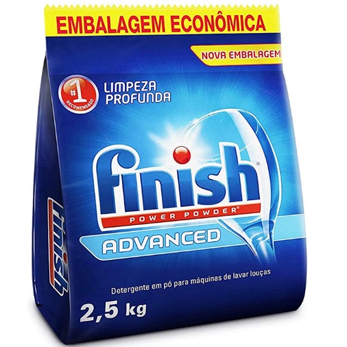 Detergente em po para Lava Loucas Finish Advanced 2.5 Kg