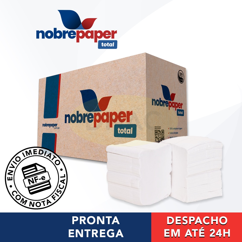 Papel Higiênico Interfolhado Folha Simples Com 8 Mil Folhas Nobre