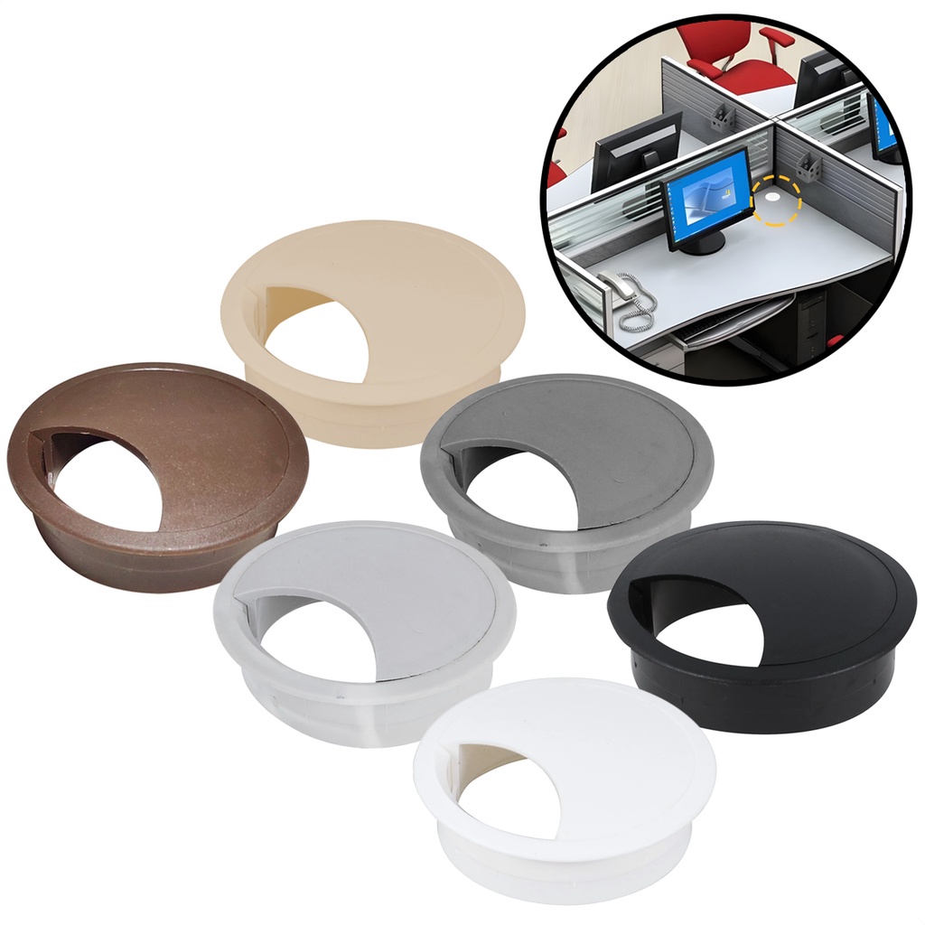 Passa fio cabo acabamento para mesa 46mm escritorio computador