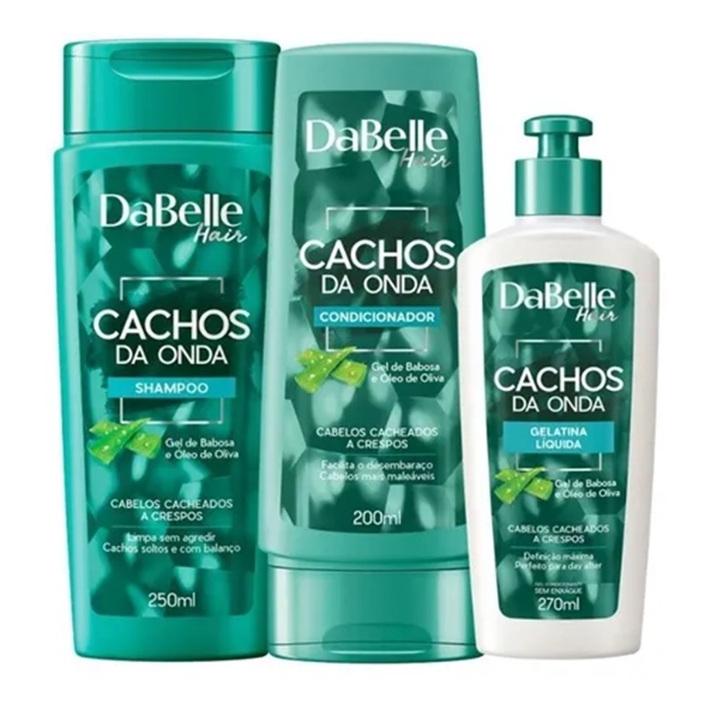 Kit Para Cabelo Cachos Da Onda Sh Cond Gelatina Itens Dabelle Hair Shopee Brasil