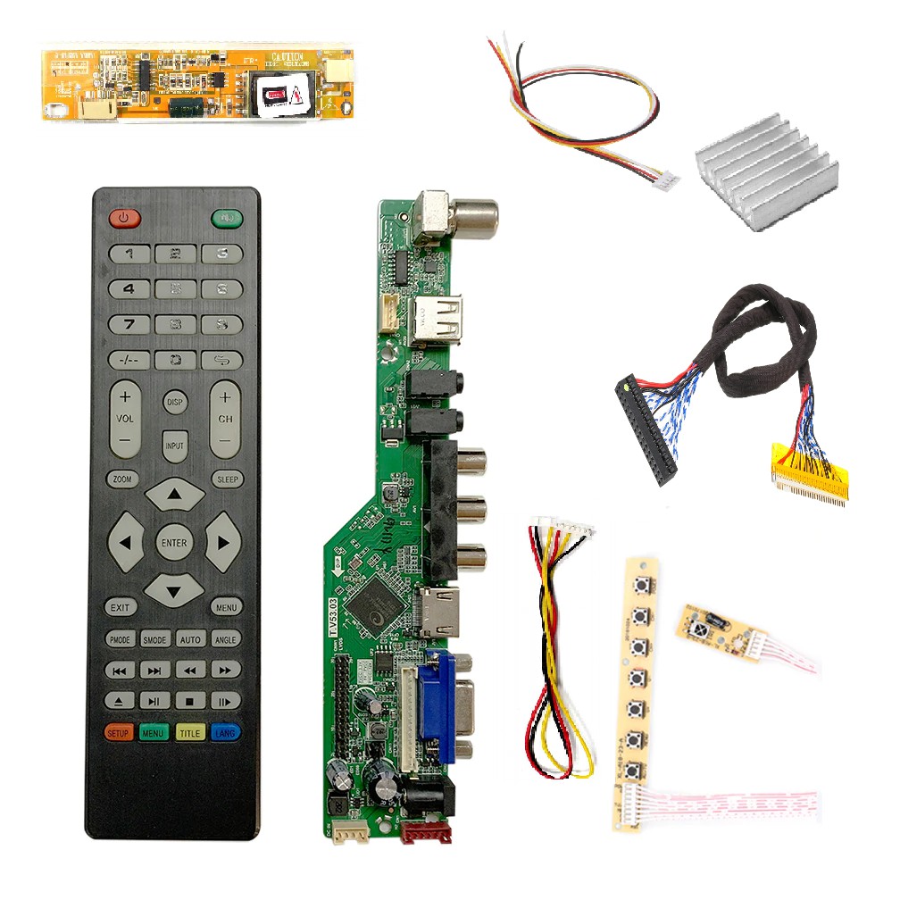 Geekcreit? T.SK106A.03 T.SK105A.03 Universal LCD TV Controller Driver Board PC/VGA/HD/USB Interface