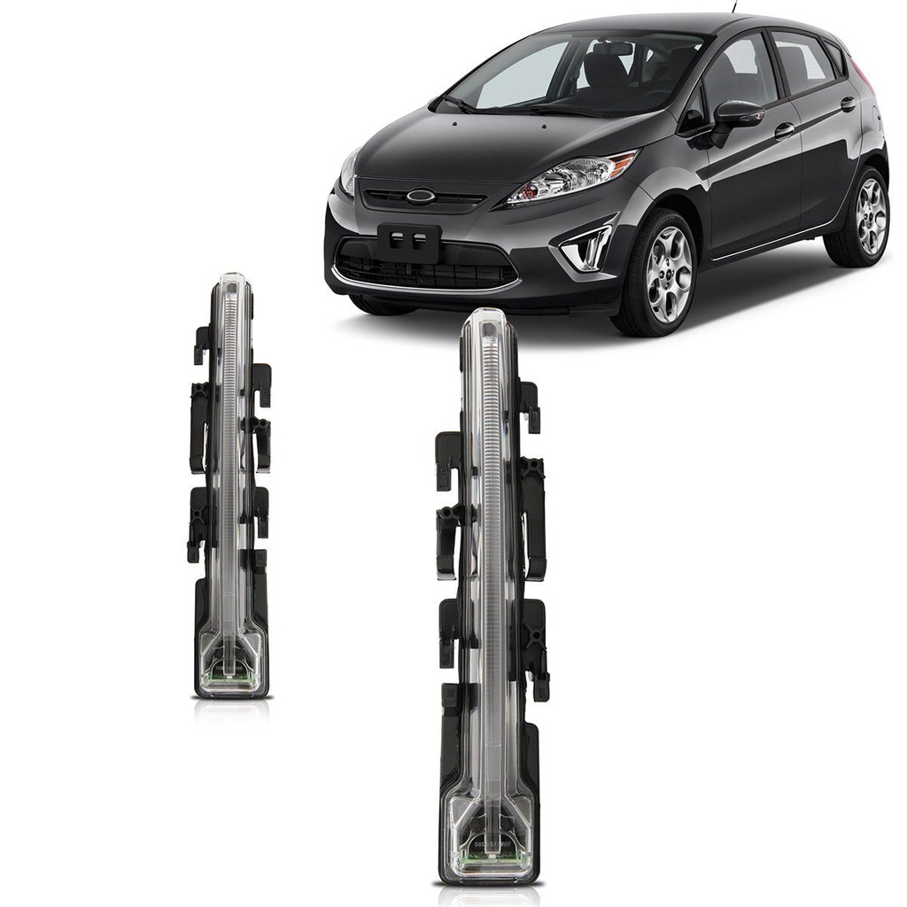 Farol Milha Moldura Led New Fiesta 2011 2012 2013 em Oferta na Shopee