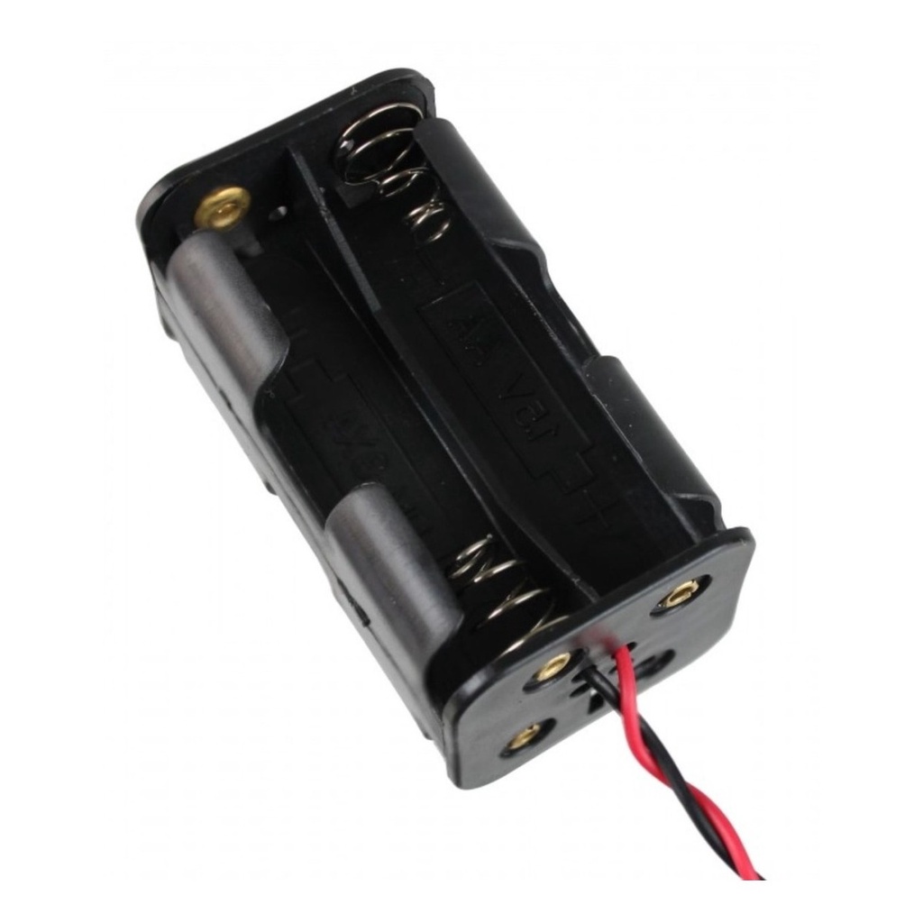 Suporte Porta 4 Pilhas Aa Com Rabicho 4 Slots - Para Projetos em Oferta na Shopee