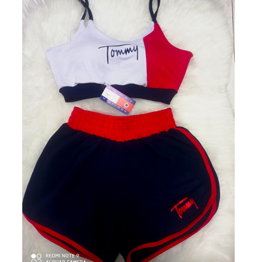conjunto adidas feminino short e cropped