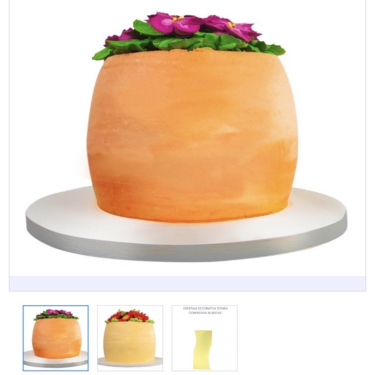 Espátula Para Modelar Bolos Blue Star Modelo 12 leni rosa em Oferta na Shopee