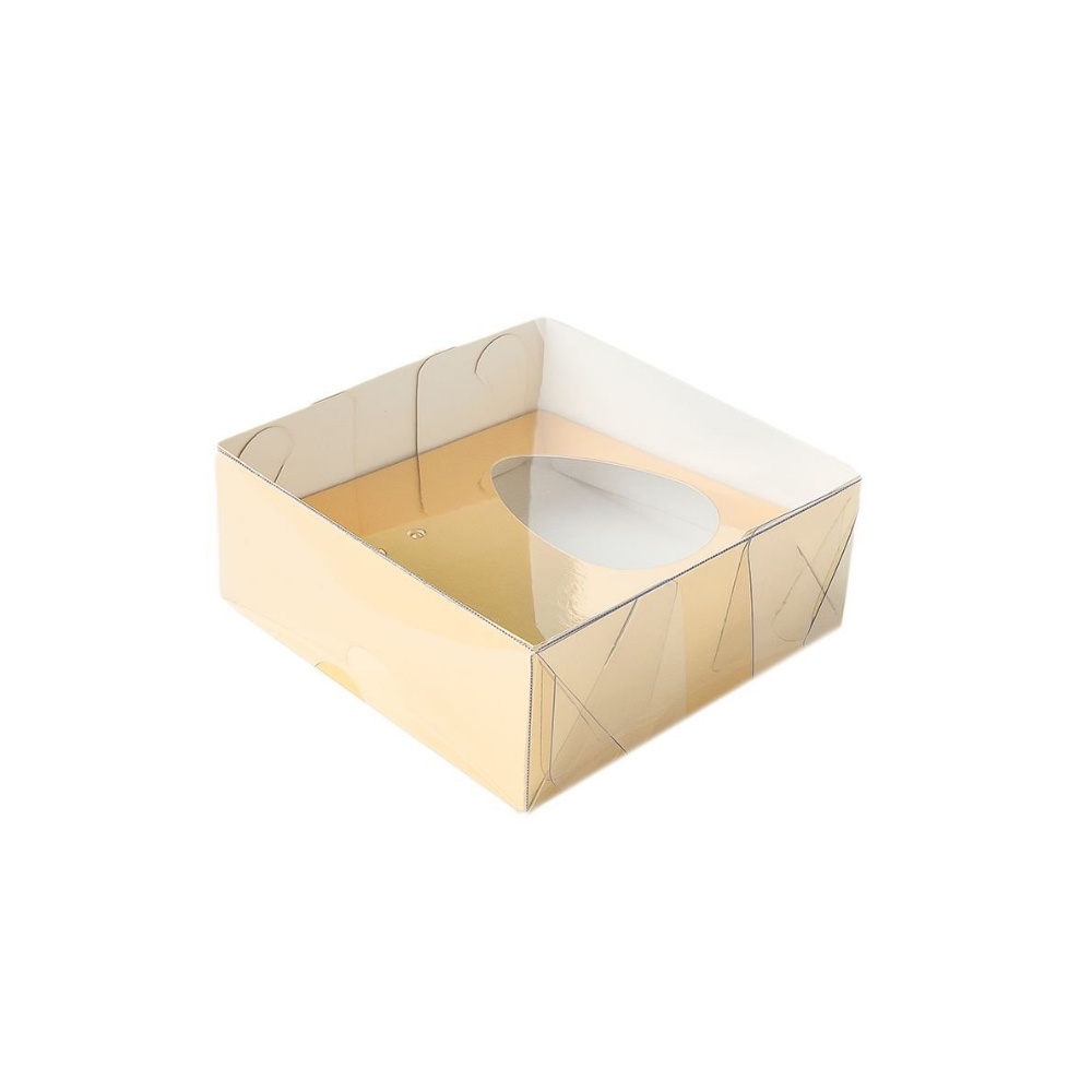 Caixa Ovo Colher 50g - 10cm x 10cm x 4cm - Ouro - 5un - Assk