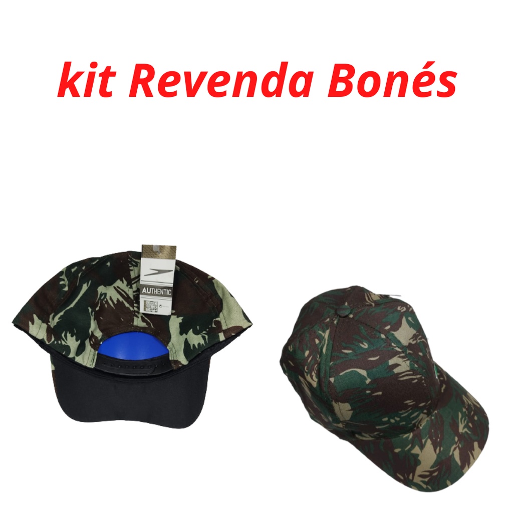 Bone Militar Liso Camuflado kit 10 Bune Camping Boné Mato Verde Exercito Revenda Lojistas Lucro