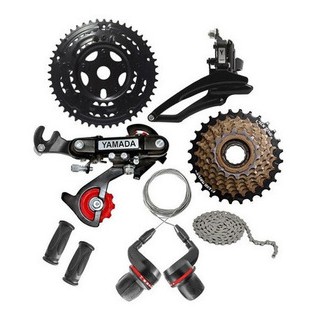 KIT TRANSMISSÃO YAMADA 21V COMPLETA PARA BICICLETA em Oferta na Shopee