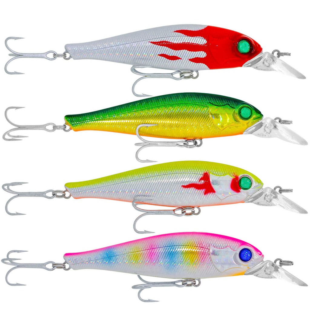 Isca Artificial para Pesca Importada Minnow 90 Dm10b - Meia água - 9cm - 16gr - Pescaria de Tucunaré Traíra Dourado Robalo