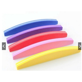 100/180 Lixa Polidora BufferBumerangue Reta Banana Caixão Colorida Profissional Manicure