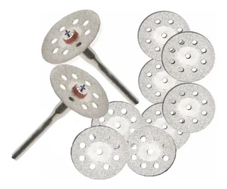 10 Serra Discos 22mm Diamantados Corte Micro Retífica Dremel