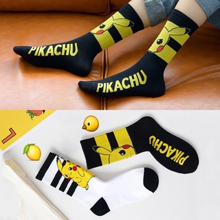 Meias De Algodão Anime Pokemon Pikachu Squirtle Charmander Bulbasaur Cosplay Presente Das Mulheres Dos Homens De Natal Brinquedos