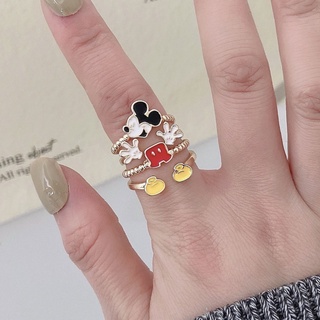 2022 Mickey Mouse Ring Anel De Moda Coreana for Women Jewelry Acessórios Trinkets s De Aniversário Feminino