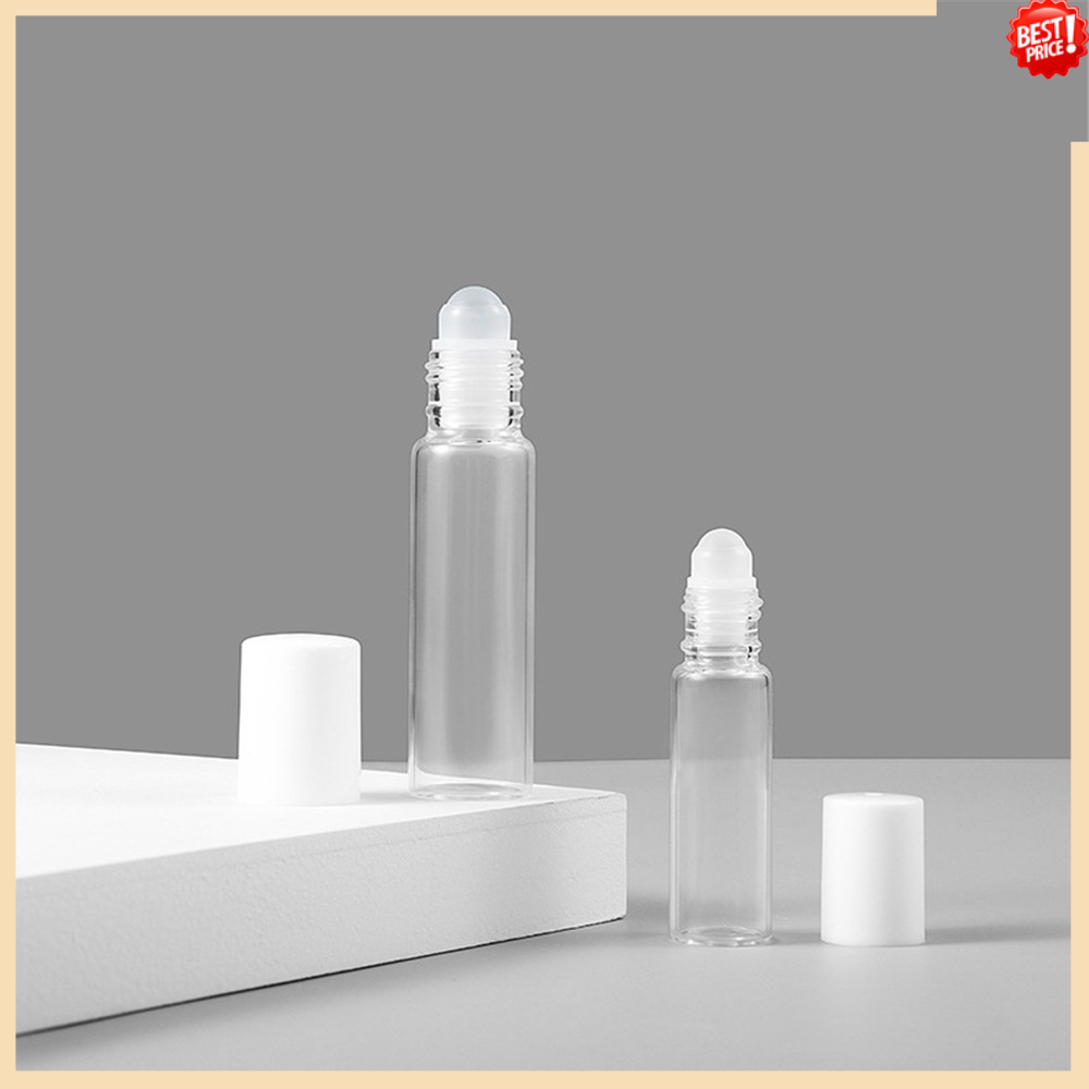 Frascos De Rolo De Óleo Essencial De 5ml/10ml Viagem De Vidro Cosméticos Vazios Com Na Bola Tampa Plástica