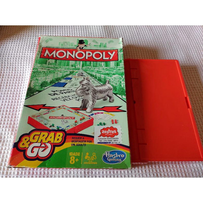 Monopoly Grab & Go - Hasbro Banco Imobiliário Versão de Viagem