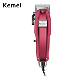 Kemei Rose Red Máquina De Corte Do Cabelo Cabo Profissional Cortar MDSERTOP Top50 Poderosa Corpo Aparador De Com Fio De Carga