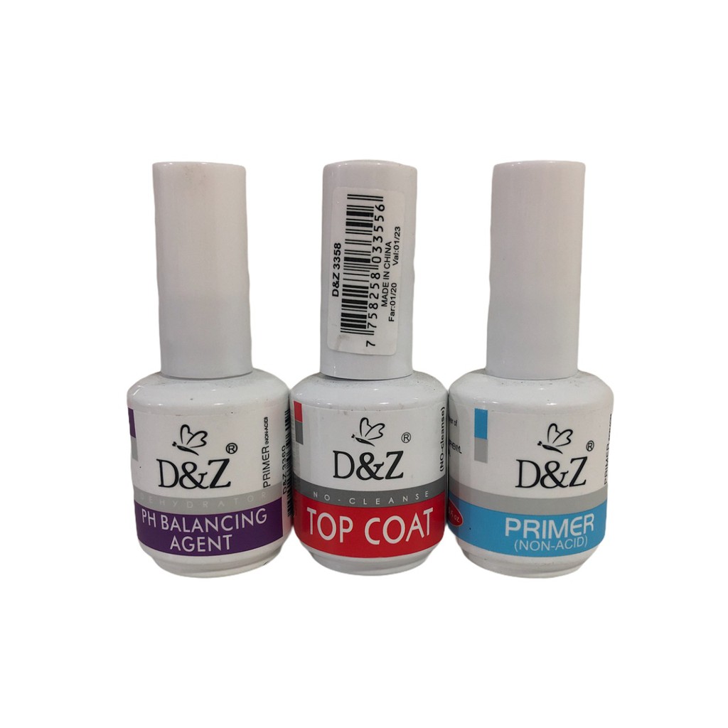 Top Coat Primer Ph Balance DeZ Unhas de Gel Acrygel e Fibra