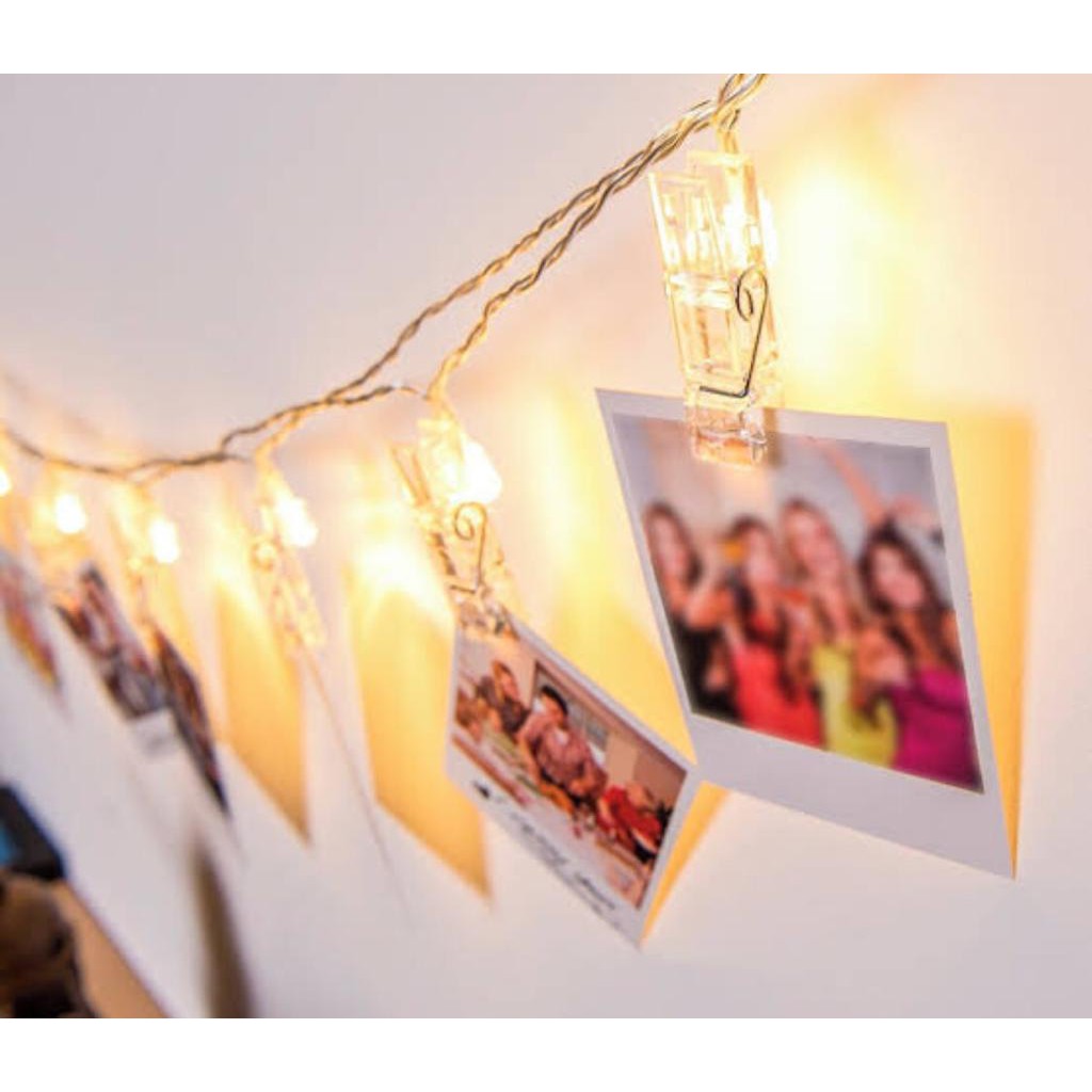 Cordao Pregador Varal 10 Fotos Led Branco Quente Decoracao Quarto Moda Blogueira Namorados Shopee Brasil