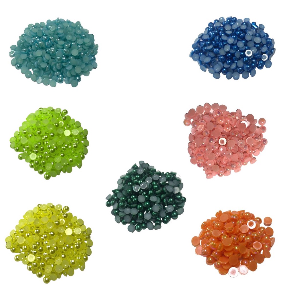 Pedraria Para Artesanato 6mm Diversas Cores Pacote C/ 500g