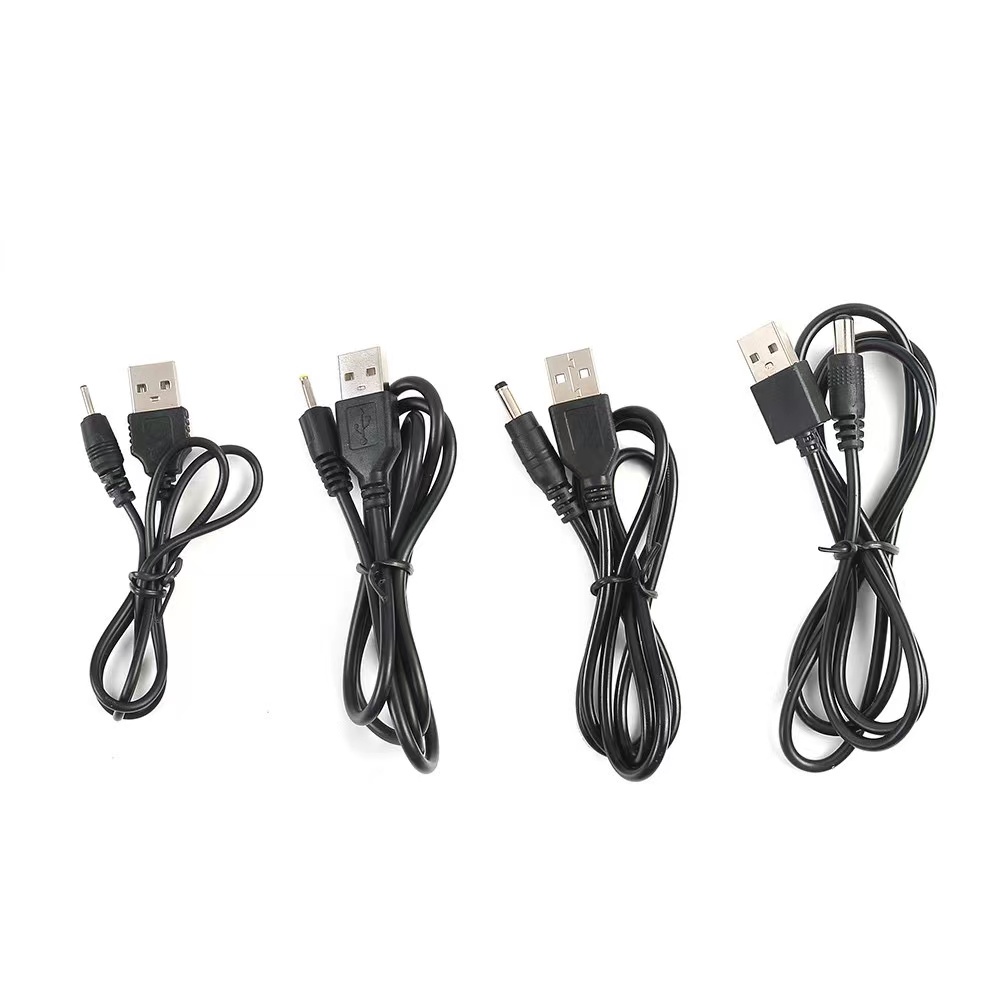 cabo Usb Um Macho Para 3.5  5.5mm Conector 5 V Dc Carregador  De Alimentação