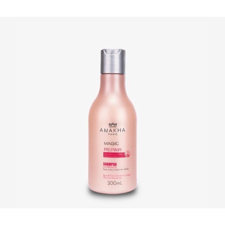 Shampoo Hidratante Magic Repair Hidratação Com Efeito Desmaia Cabelo Para Todos Os Tipos De Cabelo - Amakha Paris 300ml