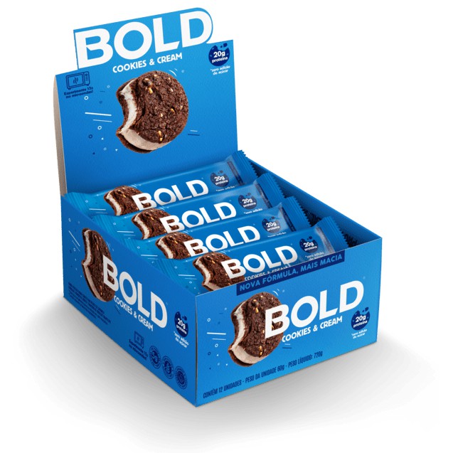 Promoção barra Proteína BOLD caixa com 12 unidades 20g de proteína por barra