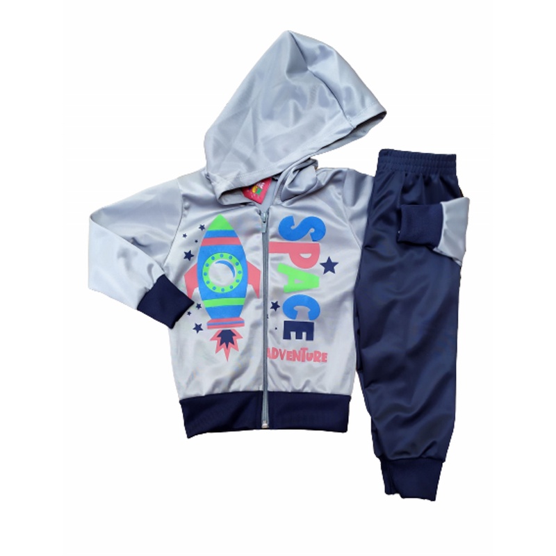 Conjunto Agasalho Infantil Menino-Moletom de chimpa Peluciado/Flanelado- Space