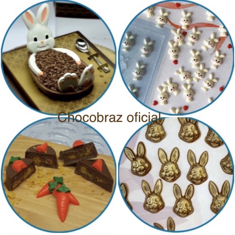 combo  4 formas apliques Páscoa bwb 1 de cada 10219 coelhinho 1 9862 cenoura 1 9861 partes coelho e 1 caracoelho 206 - Home & Living