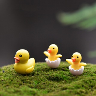 3 Pçs / Cjto Miniatura Pato Pato Mãe Bebê Ornamentos Jardim Bonsai Decorações De Fadas em Oferta na Shopee