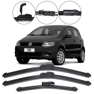 Kit 3 Palhetas Limpador Parabrisa Dianteiro + Traseiro VW Fox 2010 2011 2012 em Oferta na Shopee