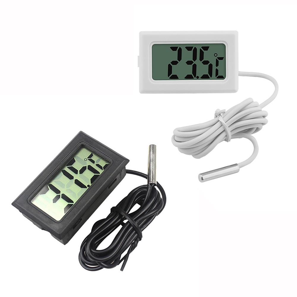 Mini Medidor Digital De Umidade Termômetro Higrômetro Sensor LCD Temperatura Geladeira Aquário Monitoramento Display Int