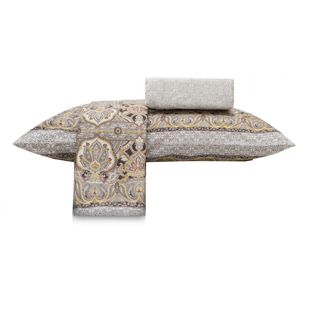 Jogo De Cama Solteiro Para Cama Box 3 Peças Realce Sultan