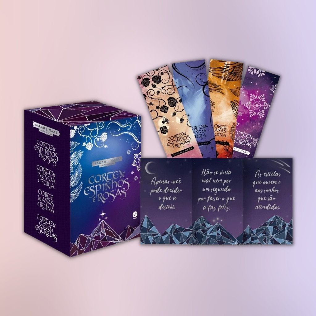 Box Corte De Espinhos e Rosas – 4 Volumes (Livros, Cards E Marcadores De Páginas) - ACOTAR