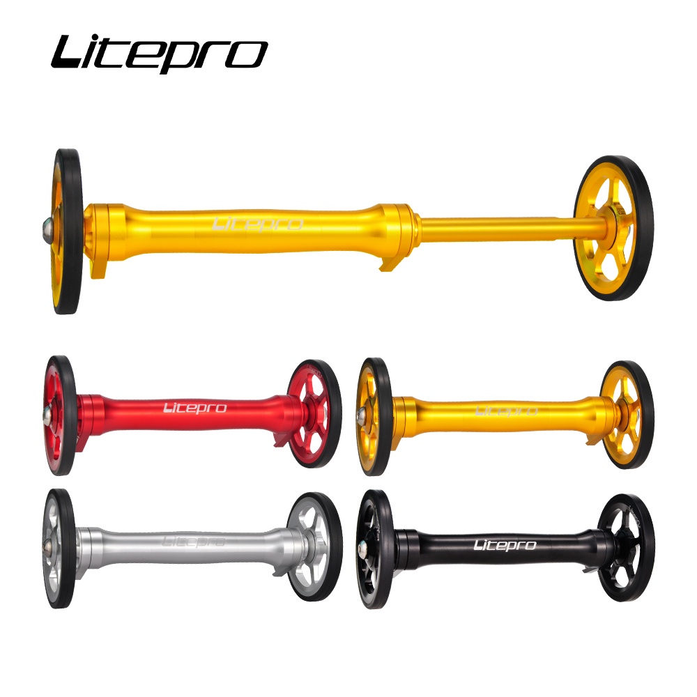 Litepro Fácil Dobrável Bicicleta Liga De Alumínio Modificado Barra Telescópica Roda Extensão Para Brompton Carga Traseir